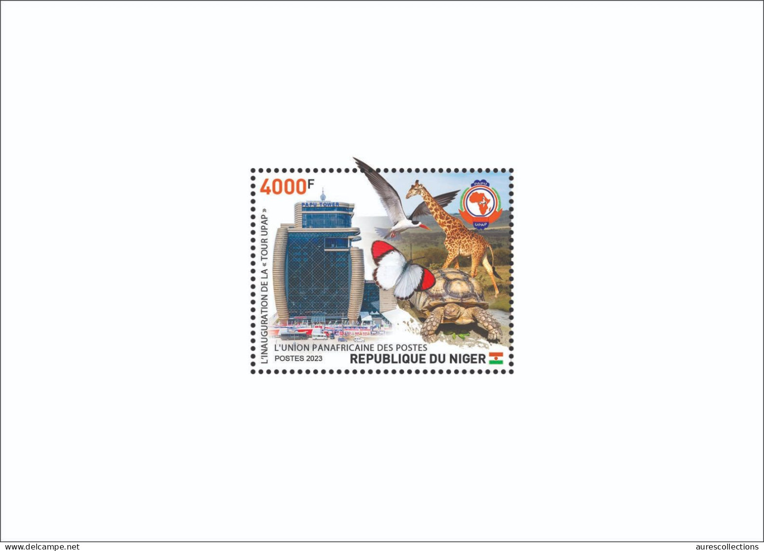 NIGER 2023 - SHEET 1V - UPAP PAPU TANZANIA TOUR INAUGURATION - TURTLES TURTLE GIRAFFE - JOINT ISSUE - LUXE MNH - Joint Issues