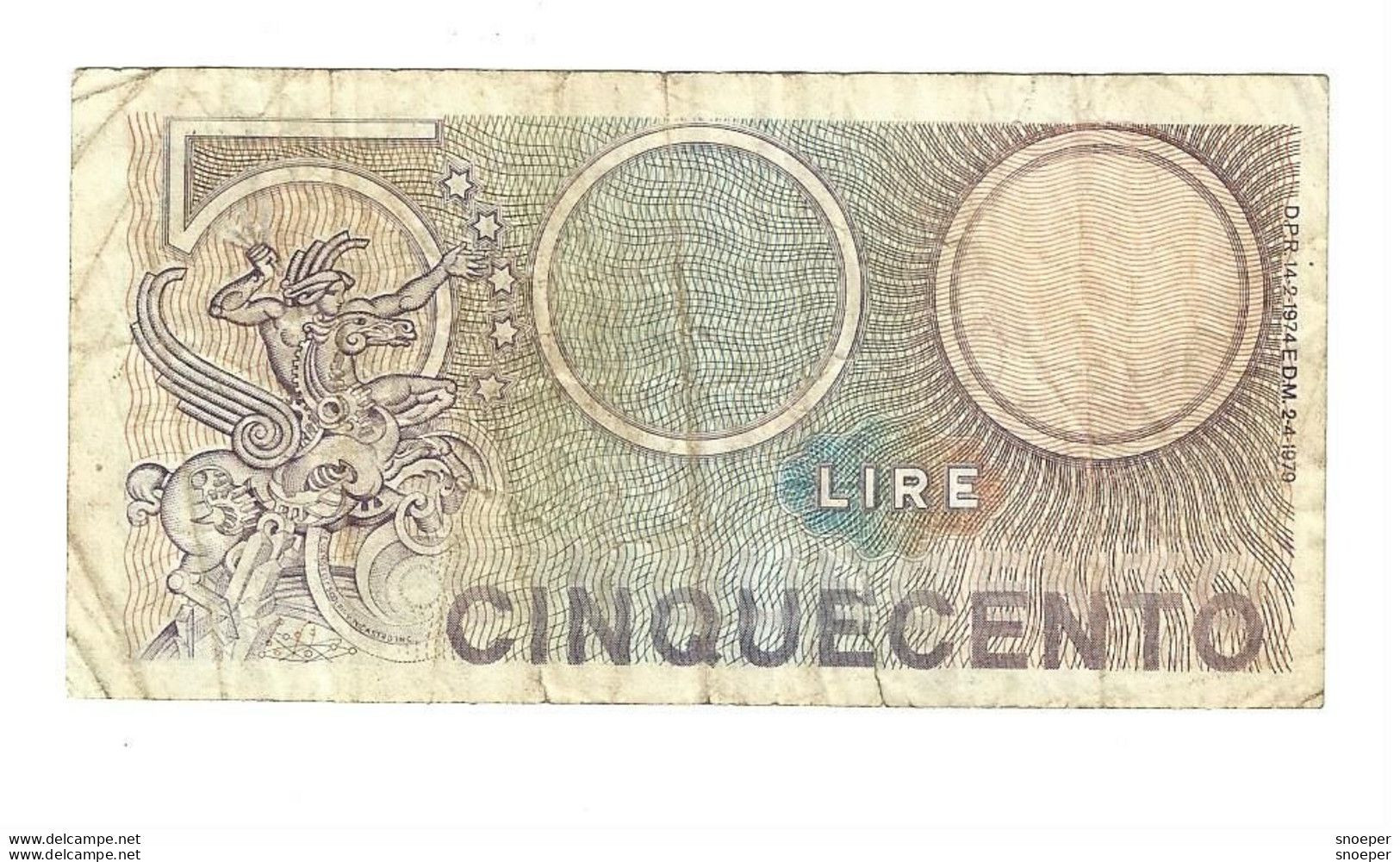 *italy 500 Lire 1974  94 - 500 Liras