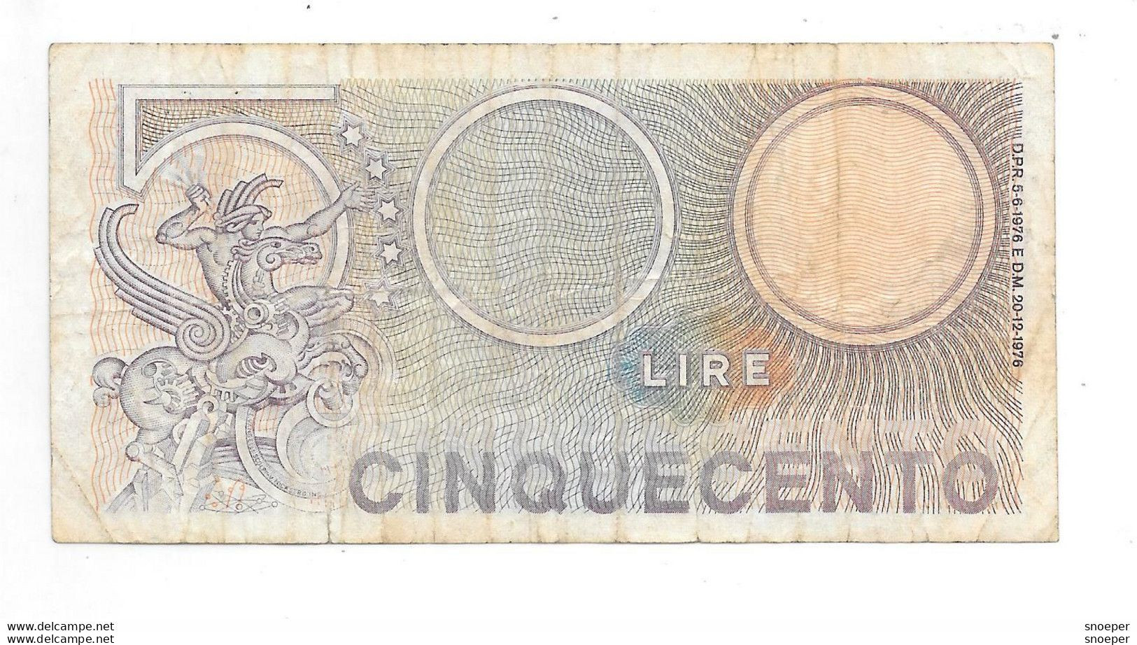 *italy 500 Lire 1976   95 - 500 Liras