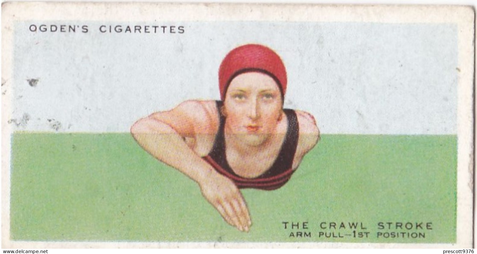 How To Swim 1935 - Ogdens Cigarette Card - 18 The Crawl - Ogden's