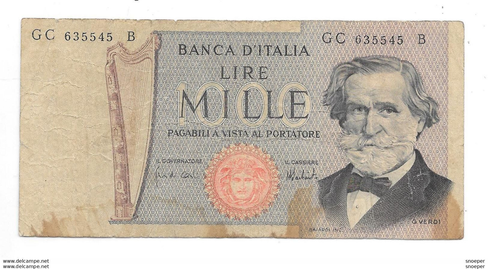 *italy 1000 Lire 1975    101d - 1000 Lire