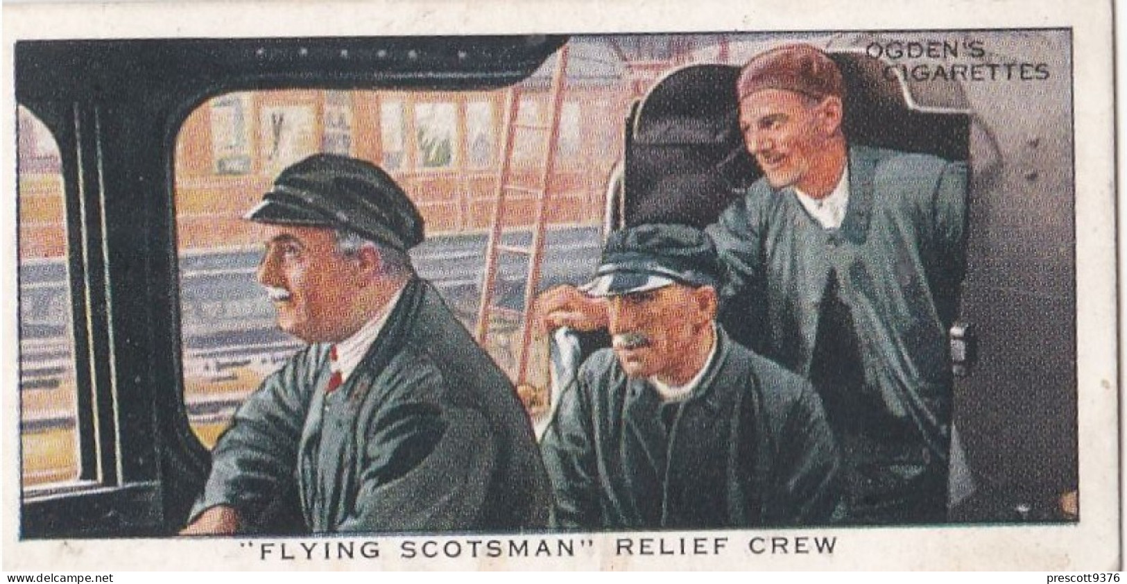 Modern Railways 1936 - Ogdens Cigarette Card - 33 "Flying Scotsman2 Relief Crew - Ogden's