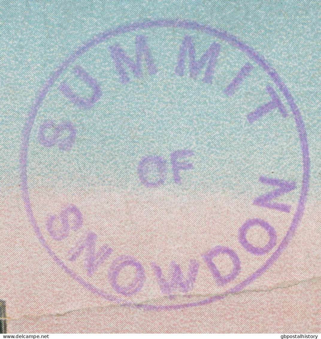 GB VILLAGE POSTMARKS CDS LLANBERIS (Caernarvonshire) 21mm + SUMMIT OF SNOWDON Cachet On Creased Pc Snowdon Mountain Rail - Lettres & Documents