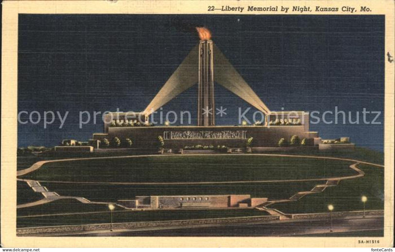 11700943 Kansas_City_Missouri Liberty Memorial By Night - Autres & Non Classés