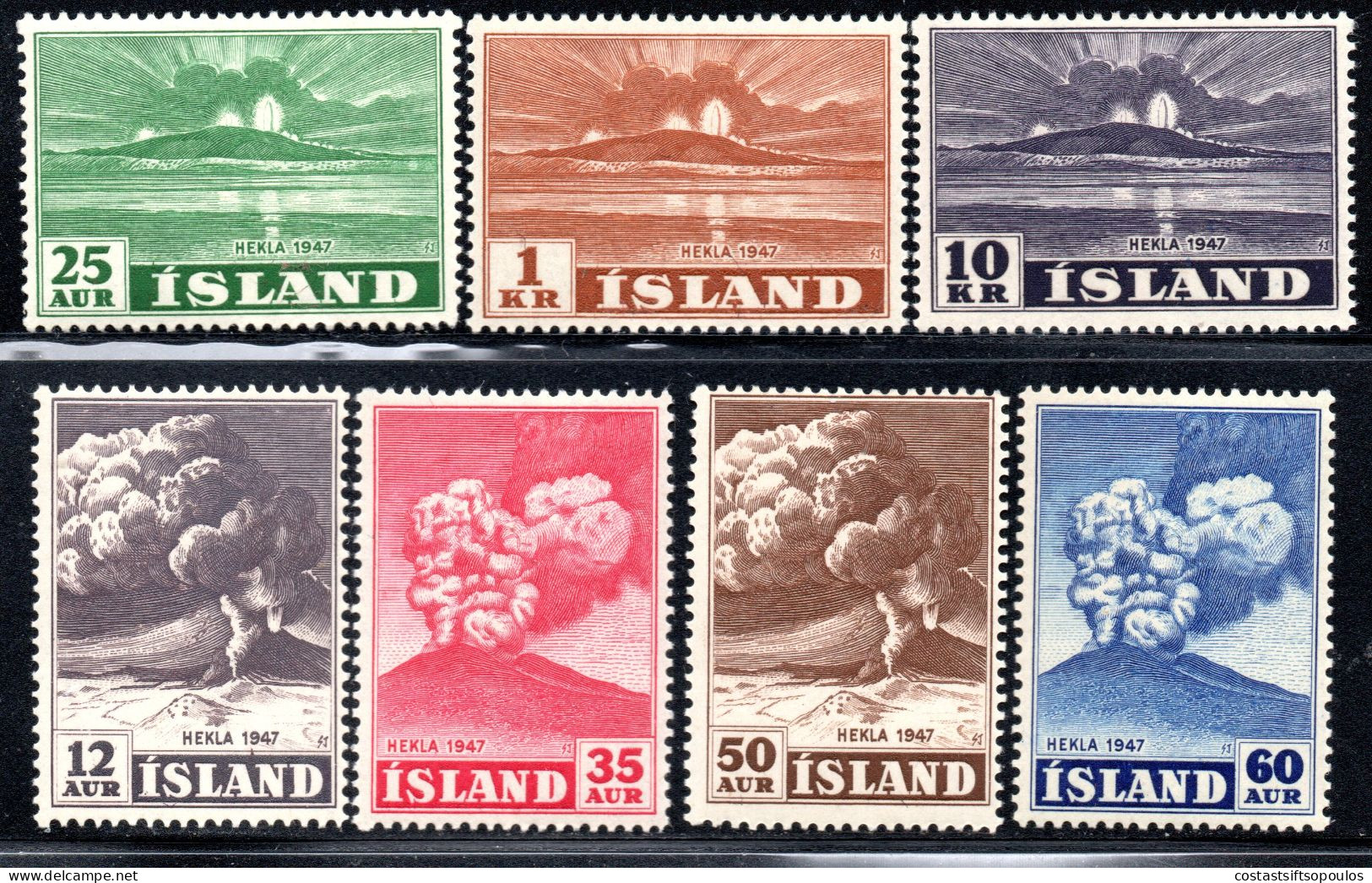 2289. ISLAND. 1948 #208-214   MNH - Nuovi