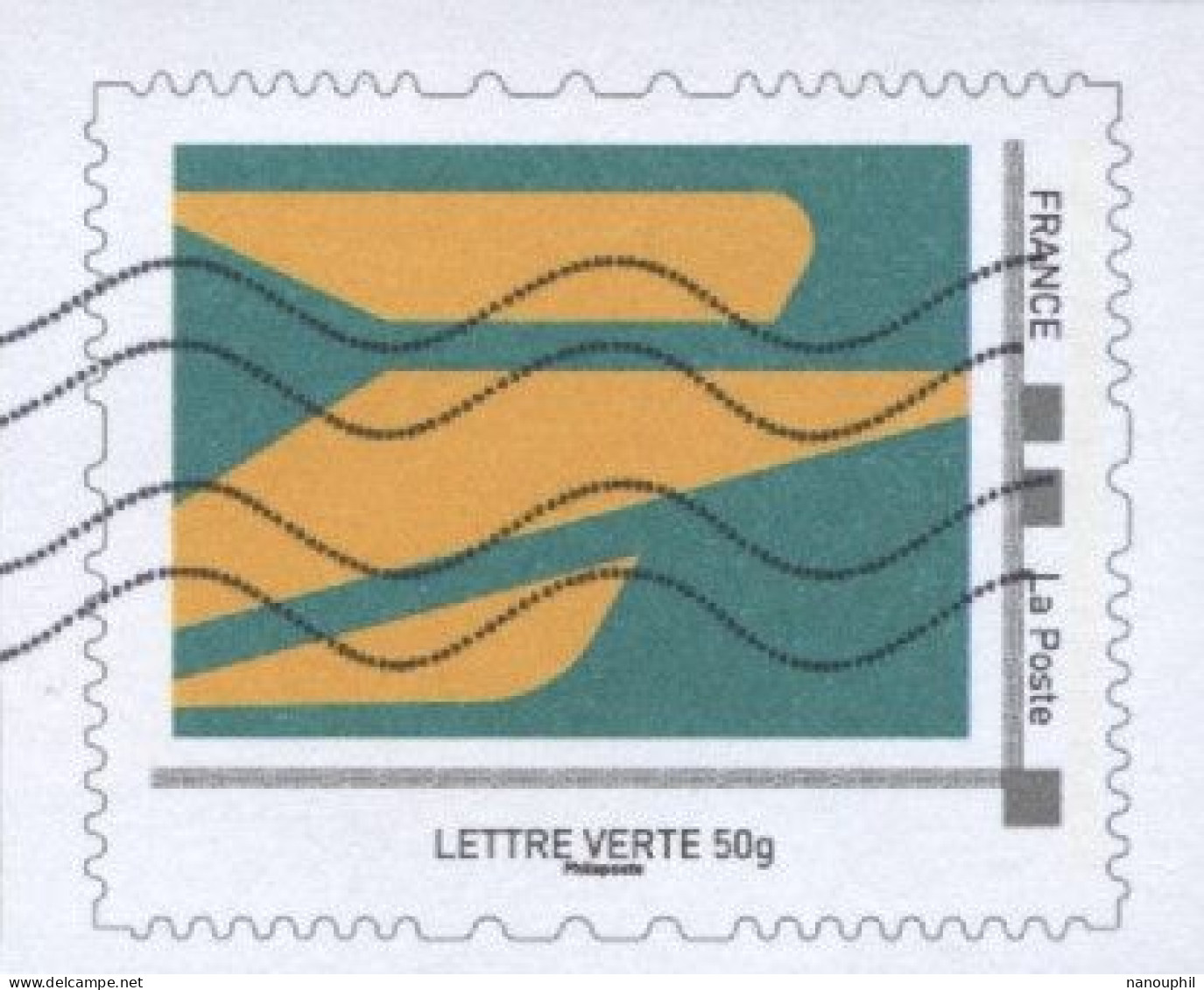 ADHESIF  AUTOCOLLANT  AUTOADHESIF   MONTIMBRAMOI   Oblitéré  Lettre Prioritaire  Timbre Imprimé  Lettre Verte  50gr. - Used Stamps