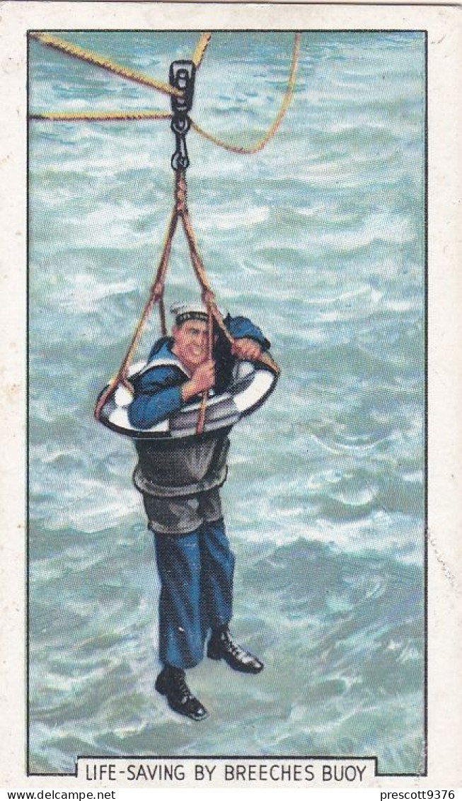 The Navy 1938 - Gallaher Cigarette Card - 21 Life Saving By Breech Buoy - Gallaher