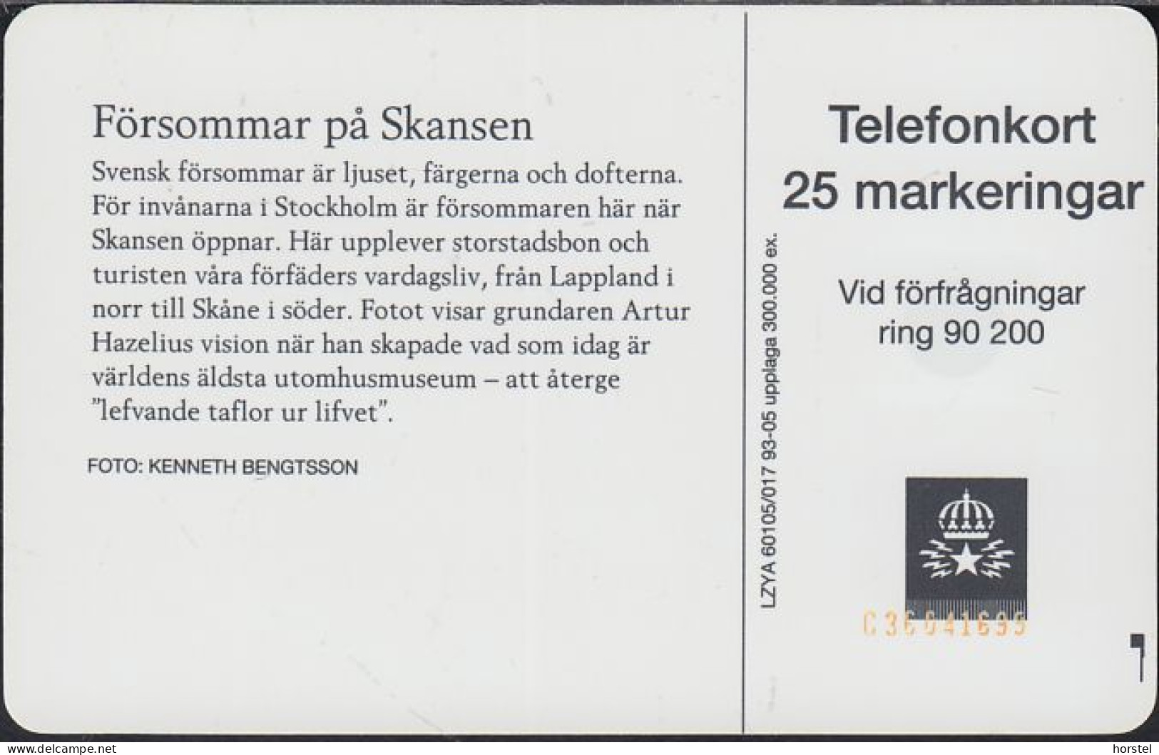 Schweden Chip 036 (60105/017) Summer In Skansen - Wood - SC5 - 25 Units - Red C36041699 - Zweden