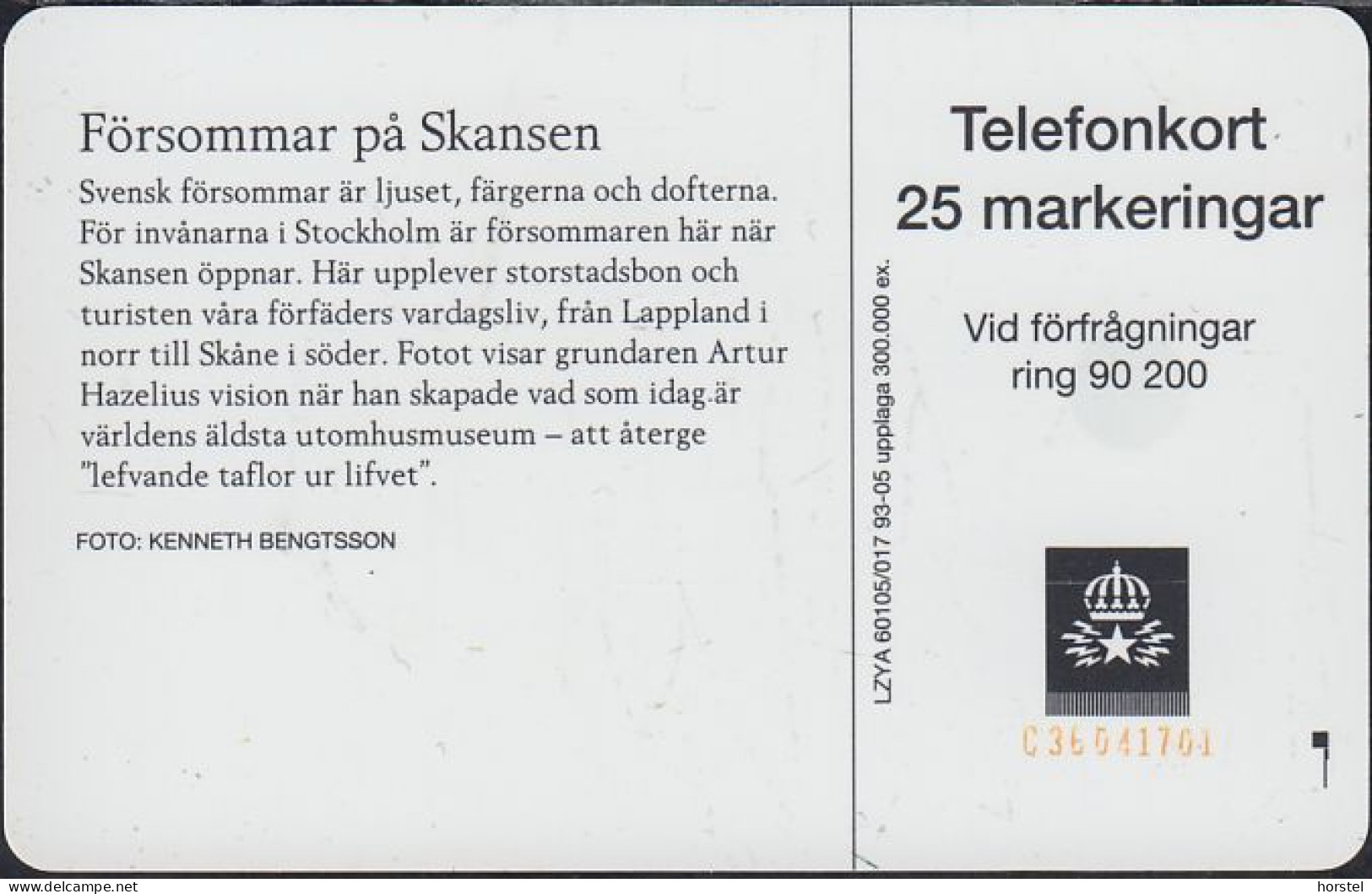Schweden Chip 036 (60105/017) Summer In Skansen - Wood - SC5 - 25 Units - Red C36041701 - Zweden