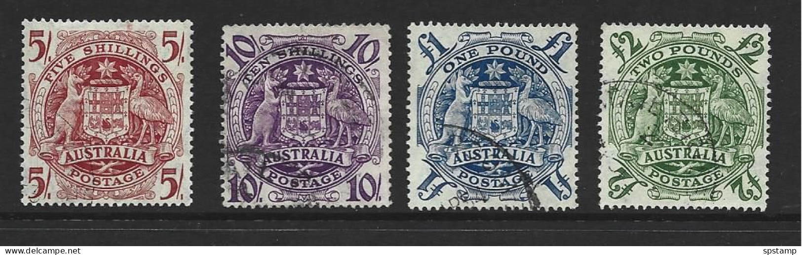 Australia 1949 - 1950 Arms Definitives Set Of 4 FU - Used Stamps