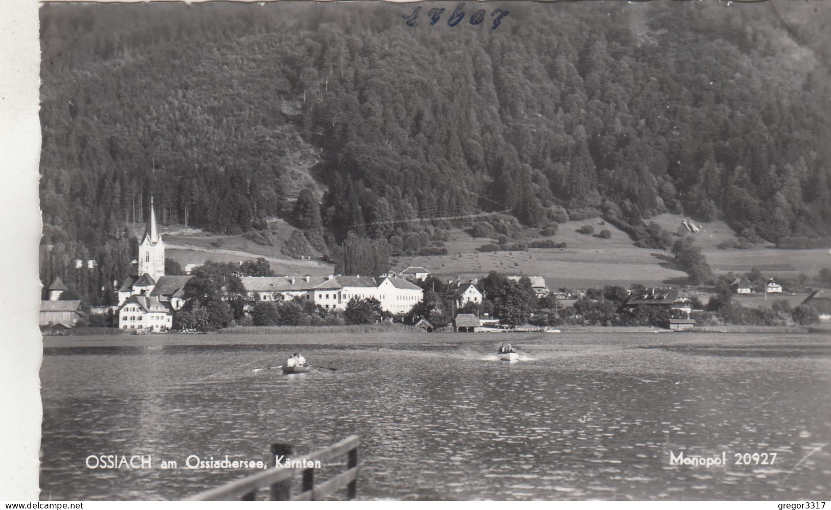 E1952) OSSIACH Am Ossiachersee - Alte FOTO AK - Motorboot U. Ruderboot Am See - Mit Blick Auf Kirche U. Häuser ALT ! - Ossiachersee-Orte