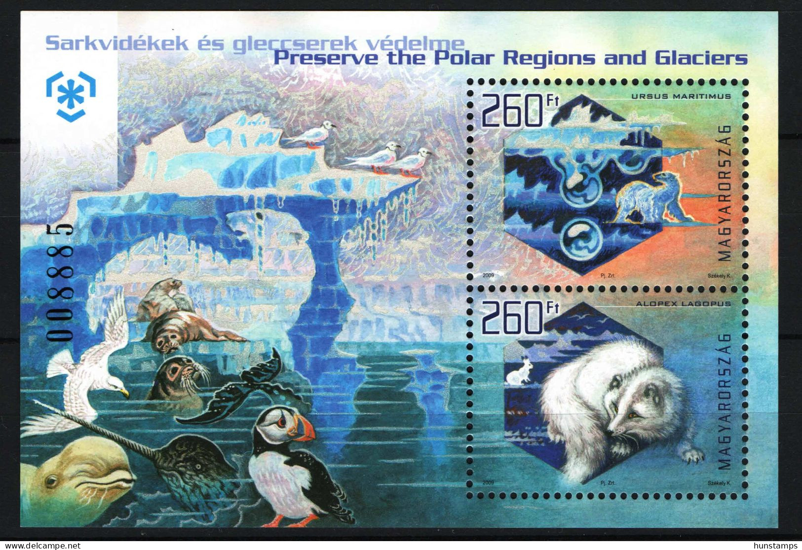 Hungary 2009. Preserve The Polar Regions And Glaciers Animals Sheet MNH (**) Michel: Block 325. - Ongebruikt