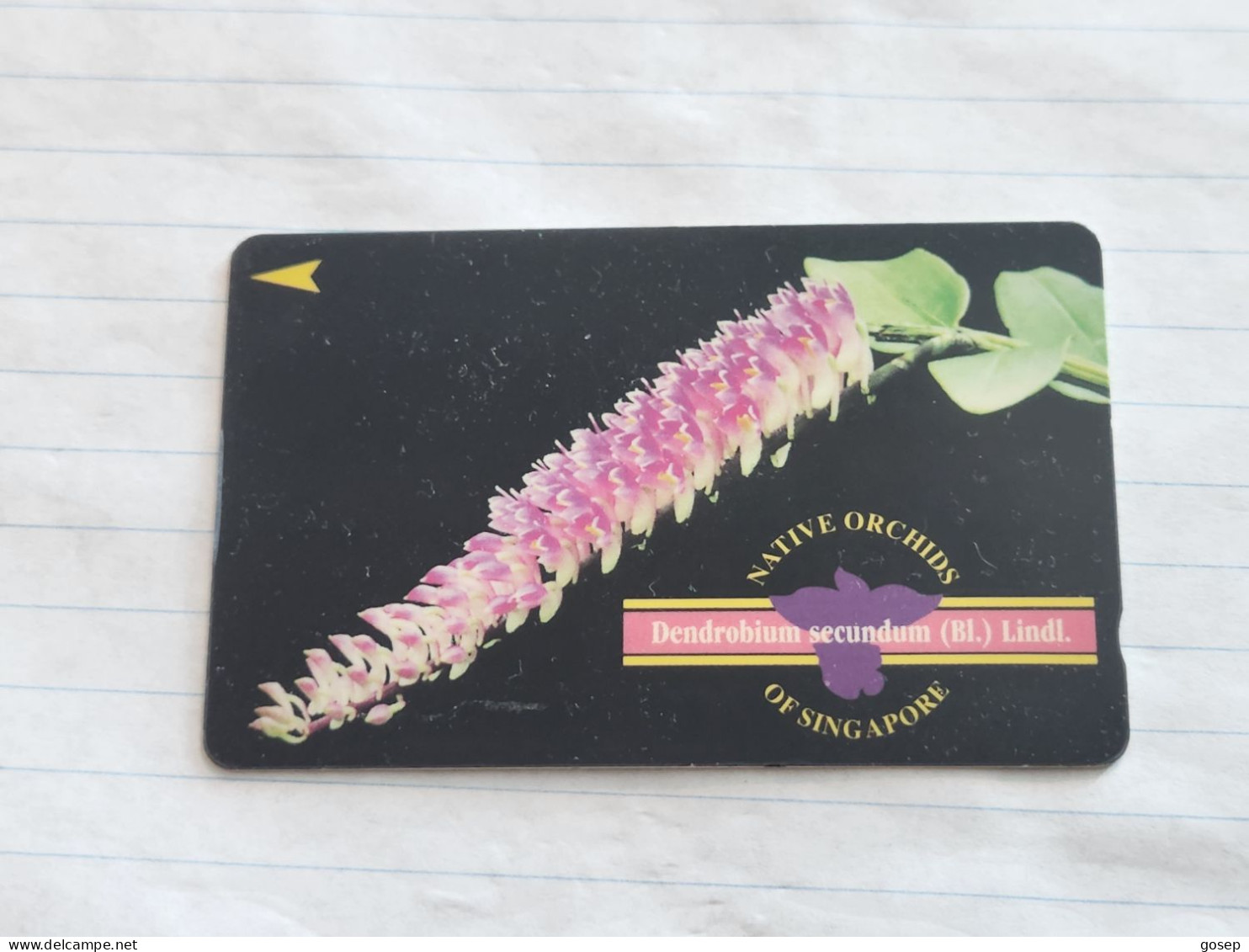 SINGAPORE-(67SIGC-0)-Dendrobium Secundum-(147)(67SIGC-149793)($10)(1/1/1995)used Card+1card Prepiad Free - Singapore
