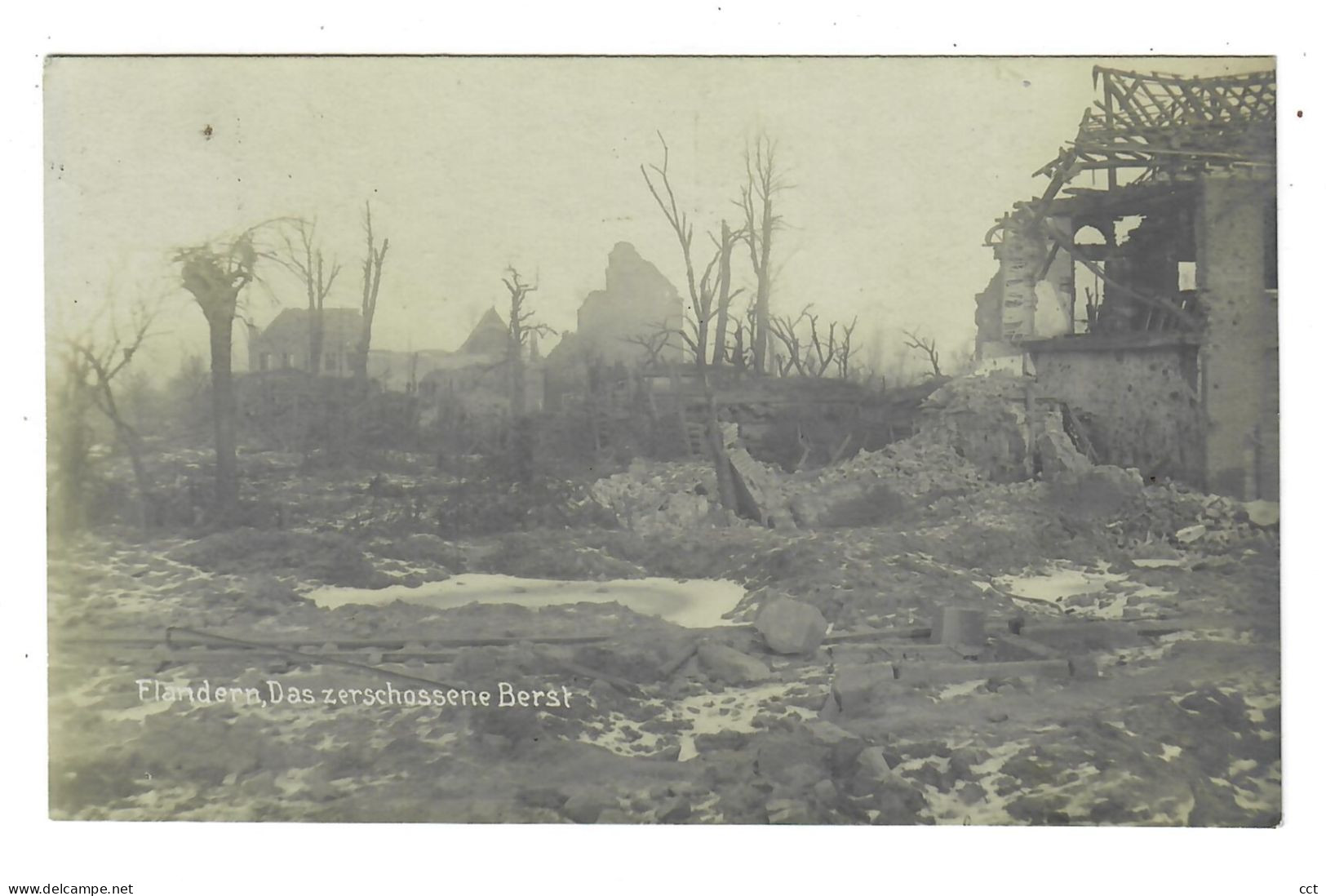 Berst  Beerst  Diksmuide    FOTOKAART   Flandern Das Zerschossene Berst - Diksmuide