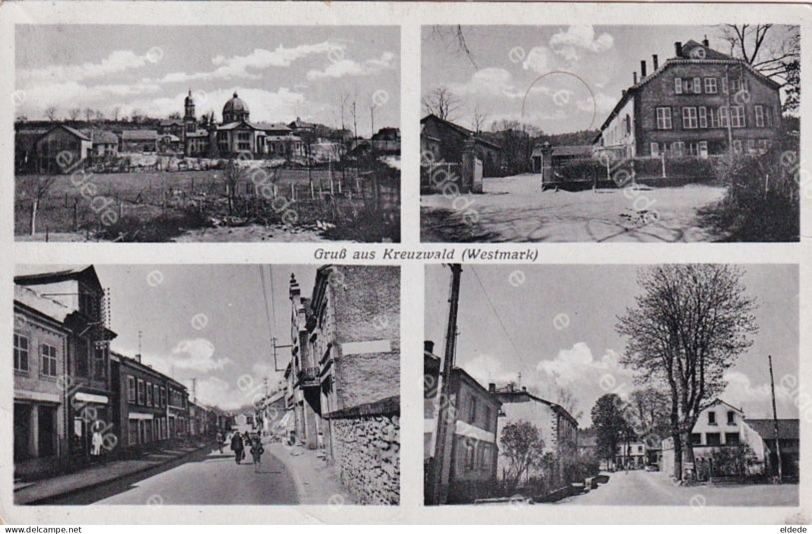 Lebensmittelhaus Wilhelm David Kreuzwald 1946  Gruss Multi View - Creutzwald