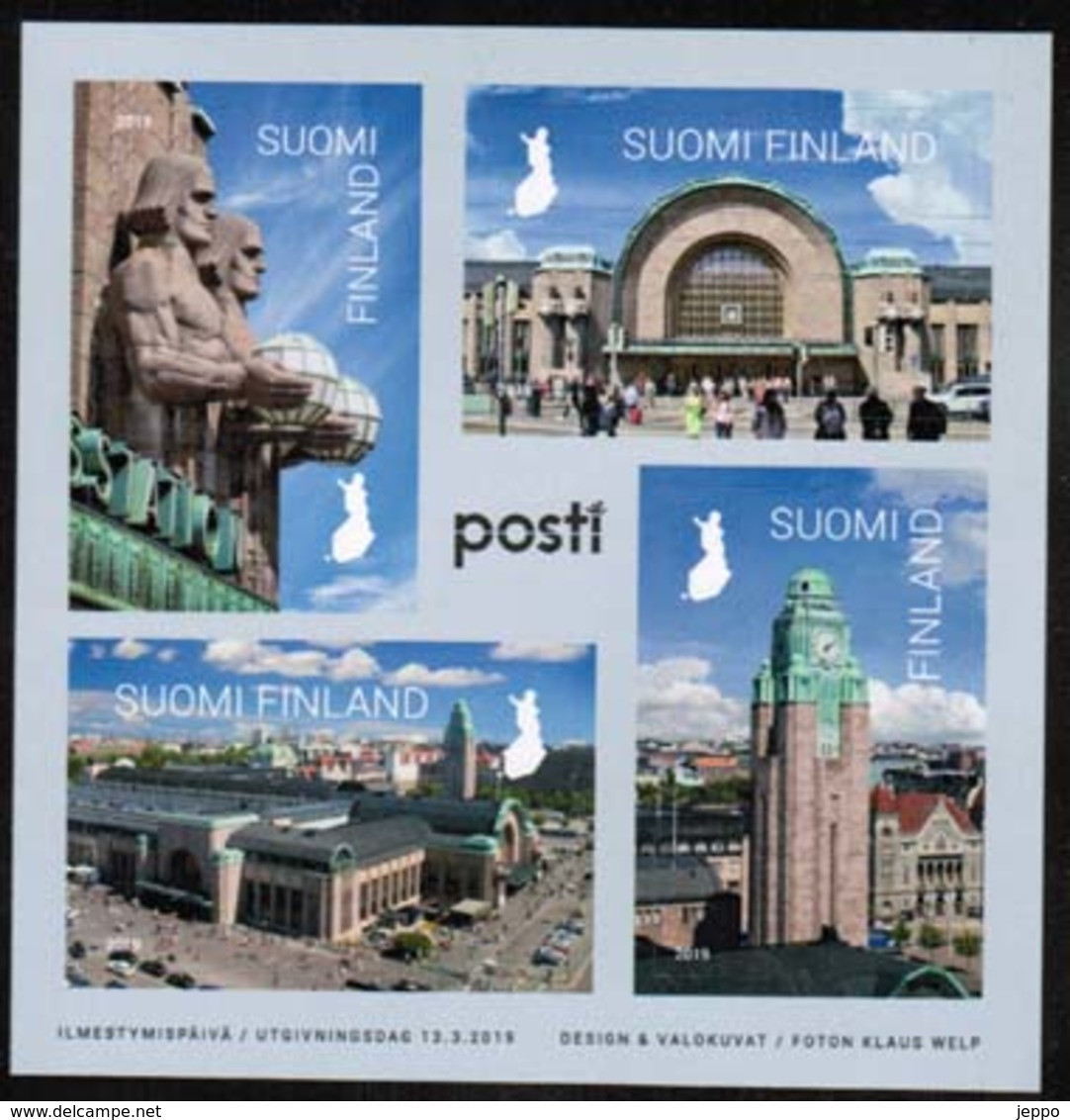 2019 Finland, Helsinki Railway Station Min.sheet MNH. - Blokken & Velletjes