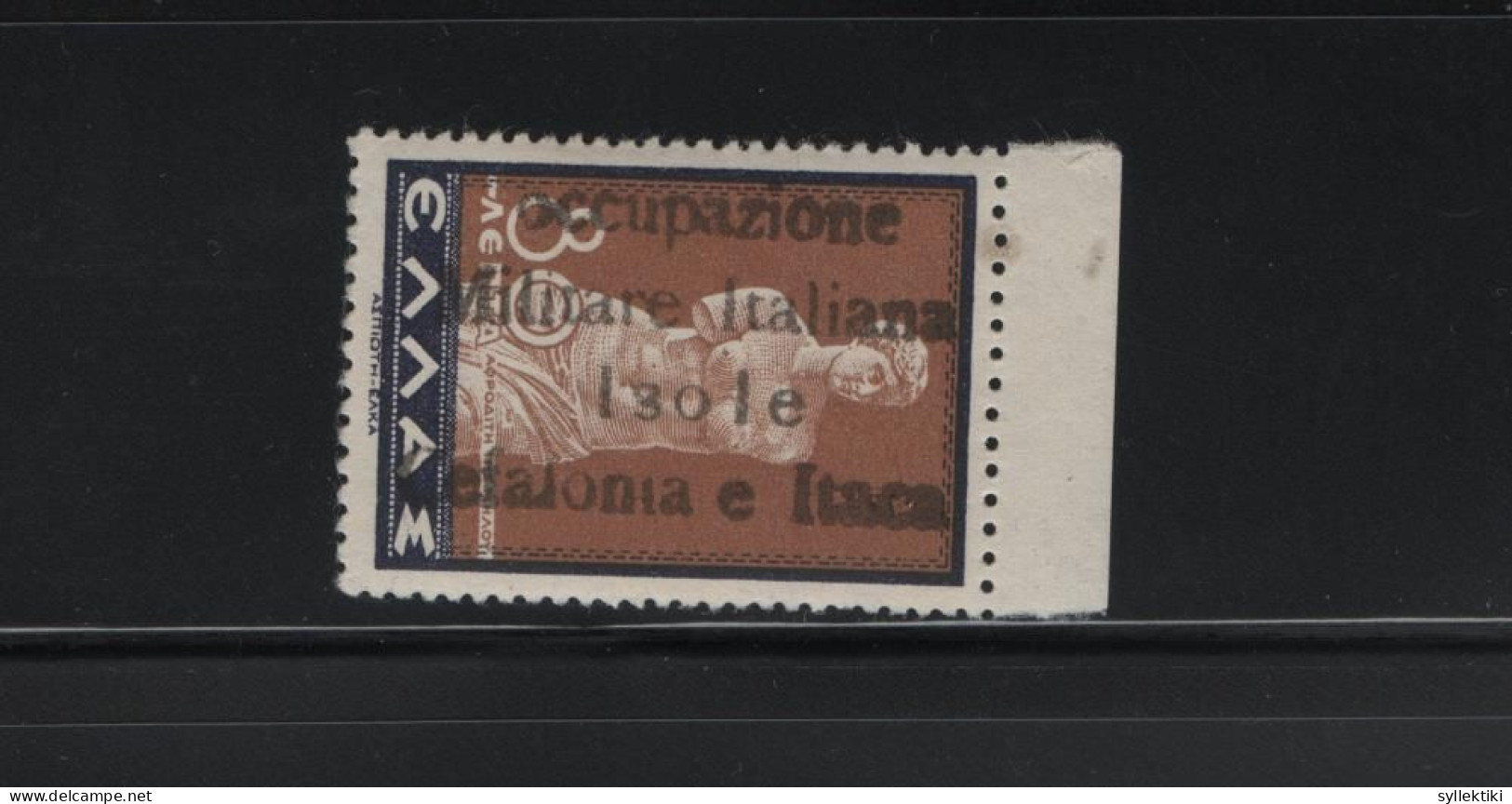 GREECE IONIAN ISLANDS 1941 ITACA 80 LEPTA MNH STAMP OVERPRINTED Occupazione Militare Italiana Isole Cefalonia E Itaca  H - Iles Ioniques