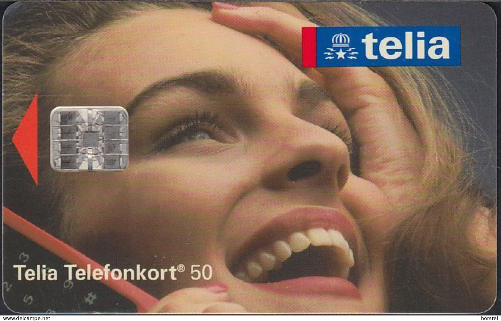 Schweden Chip 041 (60102/048) Woman On The Phone - SC7 - 50 Units - Red C37042143 (versetzt) - Sweden