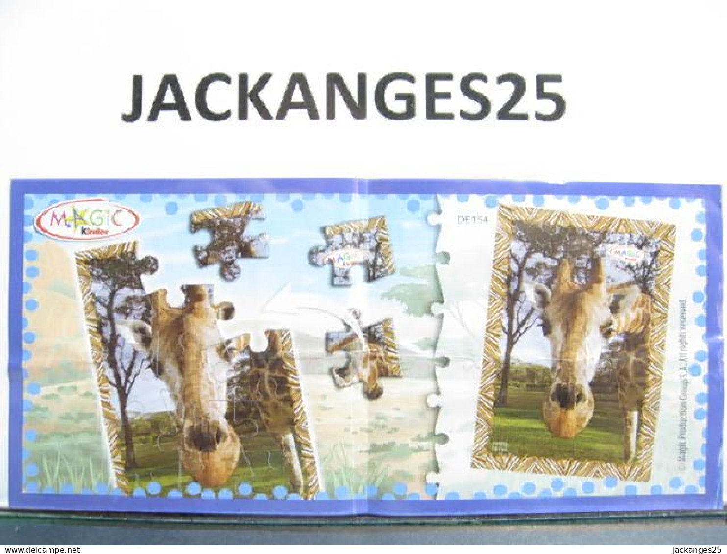 KINDER MPG DE 154 A GIRAFE PUZZLE  2008 + BPZ - Puzzles