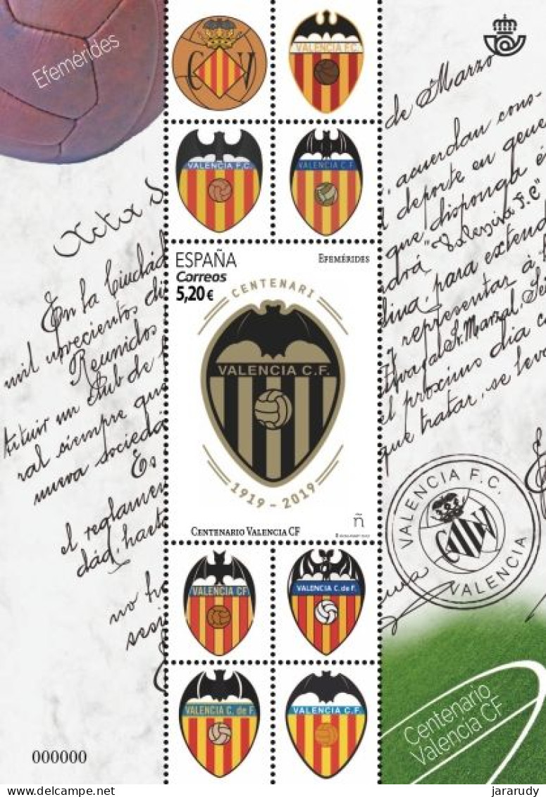 ESPAÑA HB FUTBOL 2019 Yv F 5038 MNH - Blocs & Feuillets