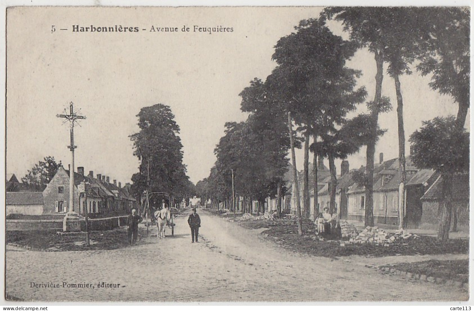 80 - B17898CPA - HARBONNIERES - Avenue De Feuquieres - Très Bon état - SOMME - Hornoy Le Bourg