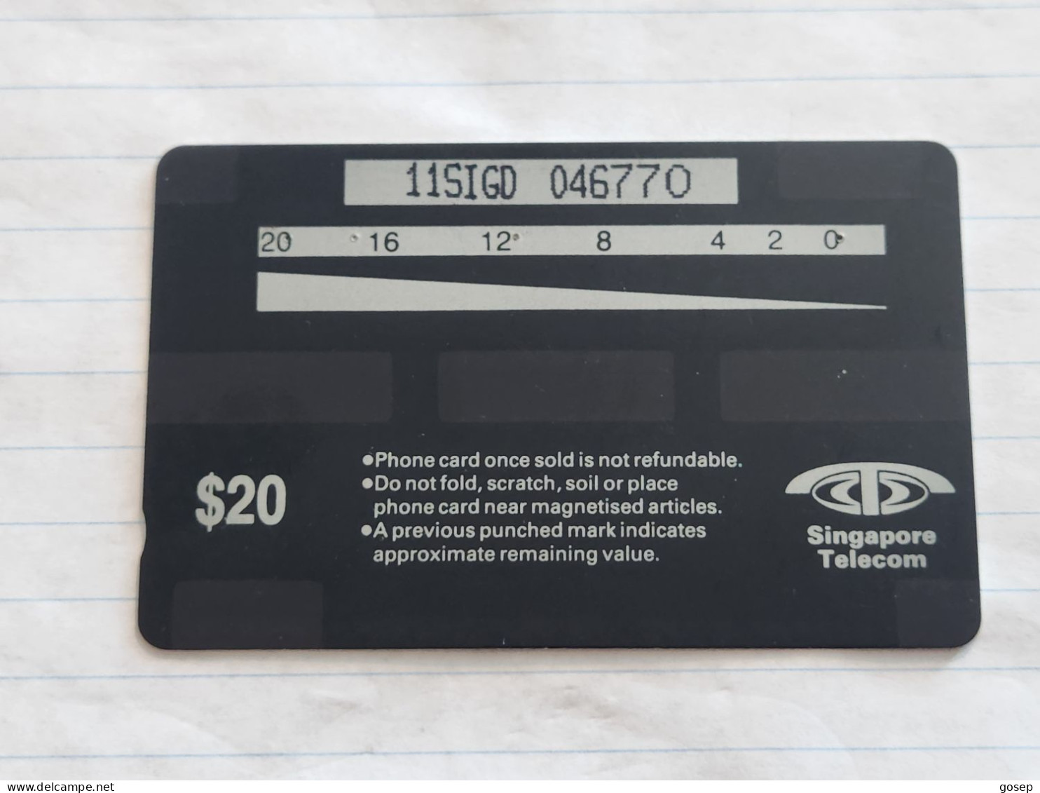 SINGAPORE-(11SIGD-c)-Oncidium Goldiana-(156)(11SIGD-046770)($20)(1/1/1991)-used Card+1card Prepiad Free - Singapore