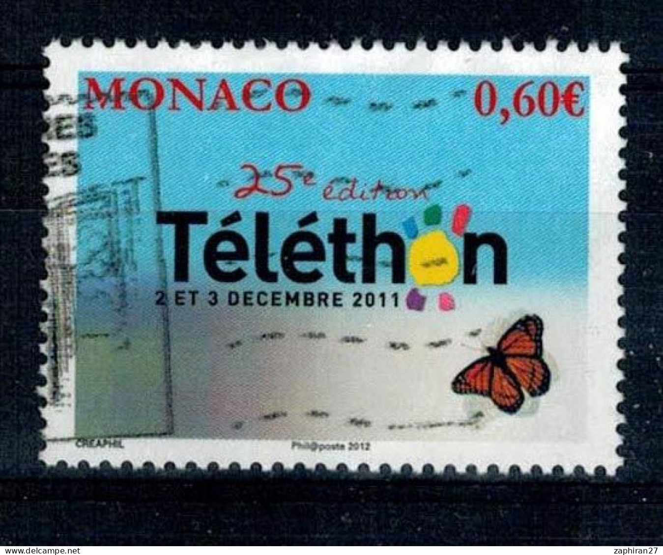 2012 MONACO TELETHON 2&3 DECEMBRE OBLITERE  #234# - Gebraucht