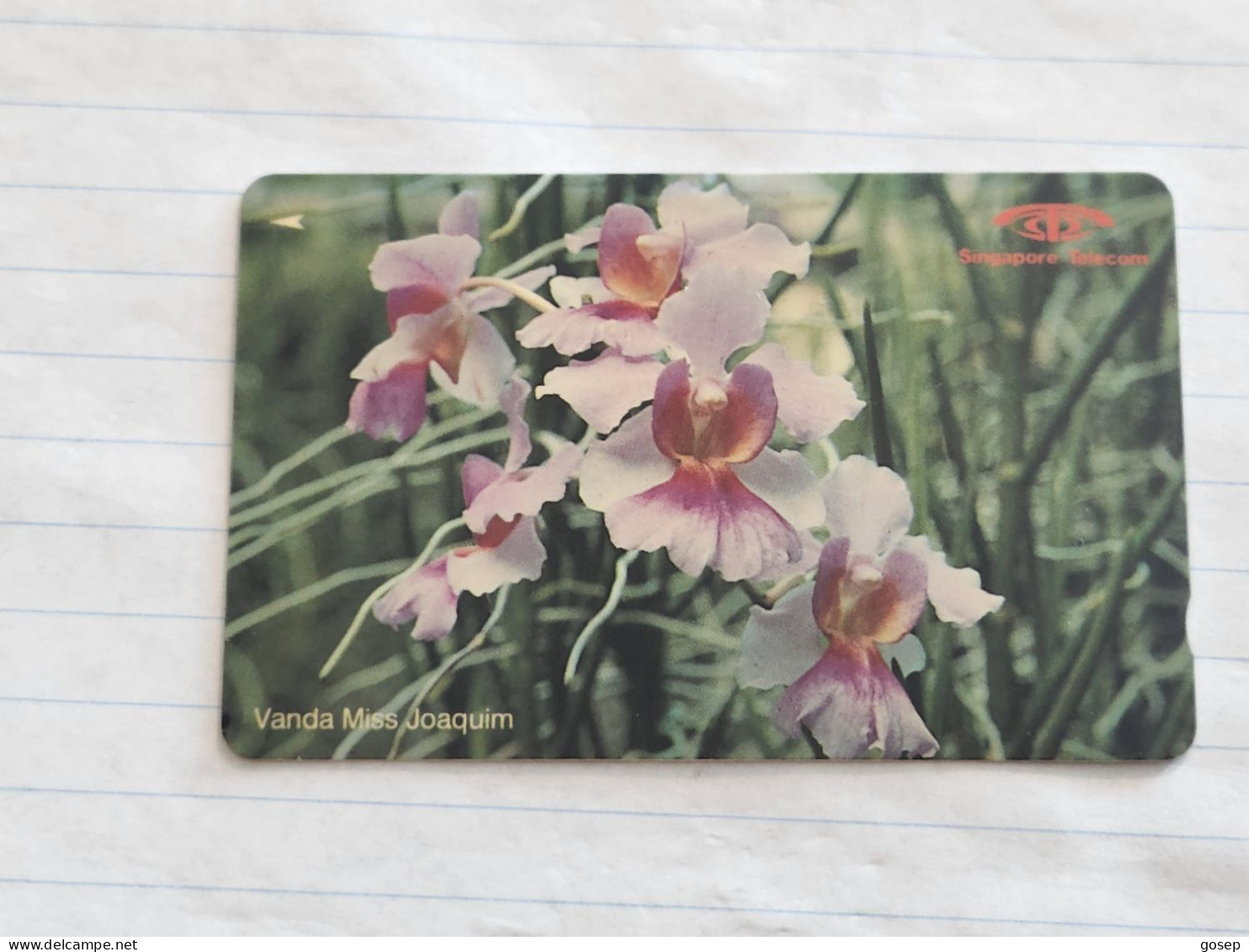 SINGAPORE-(16SIGA-a)-Vanda Miss Joaquim-(157)(16SIGA-022337)($10)(1/1/1992)-used Card+1card Prepiad Free - Singapore