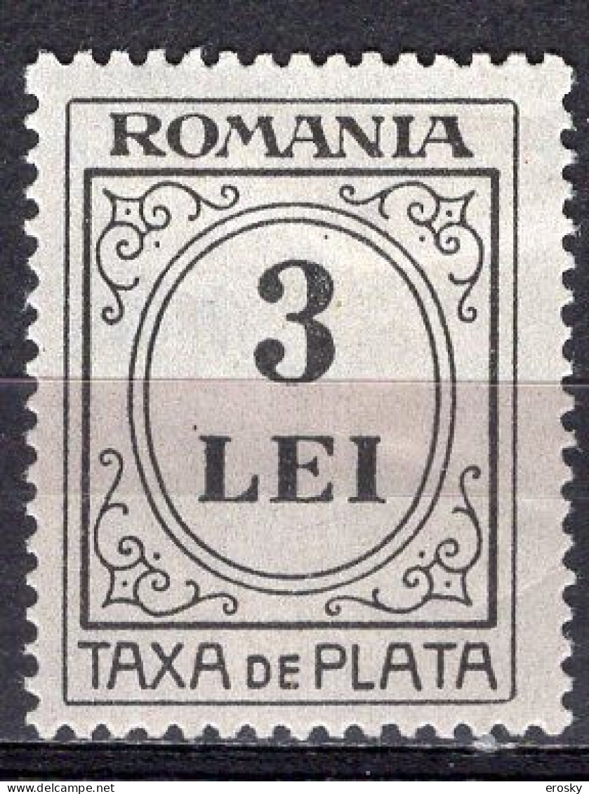 S2966 - ROMANIA ROUMANIE TAXE Yv N°65 * - Postage Due