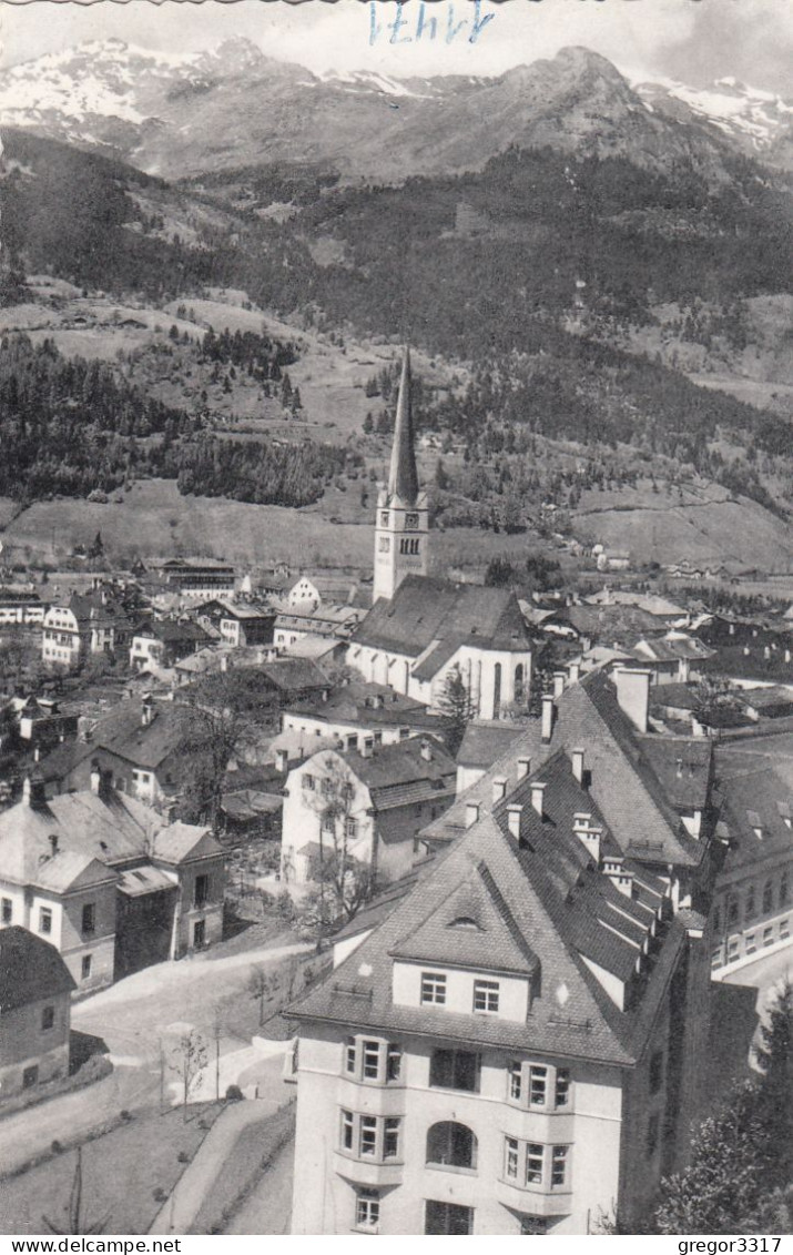 E2027) Thermalbad BAD HOFGASTEIN - Salzburg - Schönes HAUS DETAIL Im Vordregrund U. Blick Auf Kirche U. Straße ALT - Bad Hofgastein