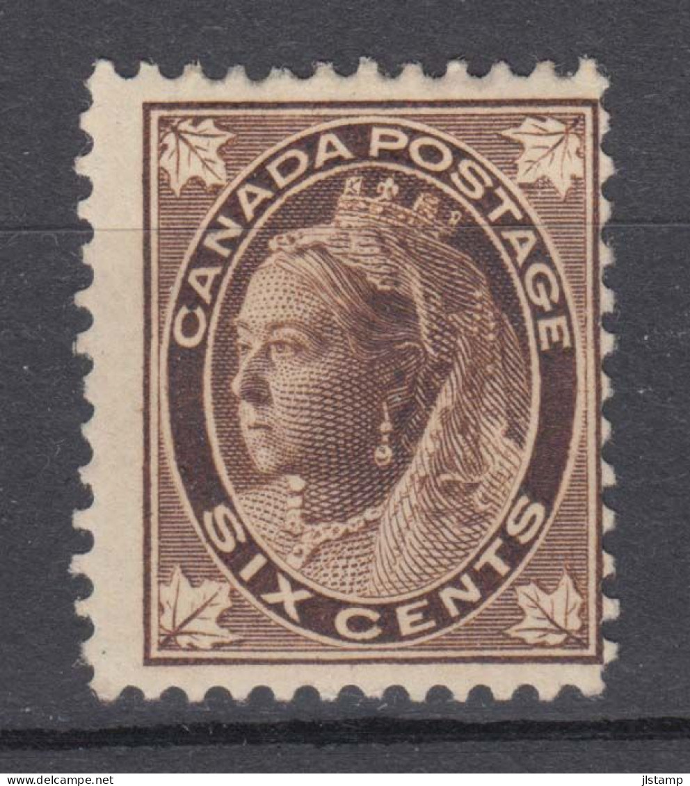 Canada 1897 Queen Victoria Stamp 6c,Scott#71,MH,OG,F-VF,$140 - Unused Stamps