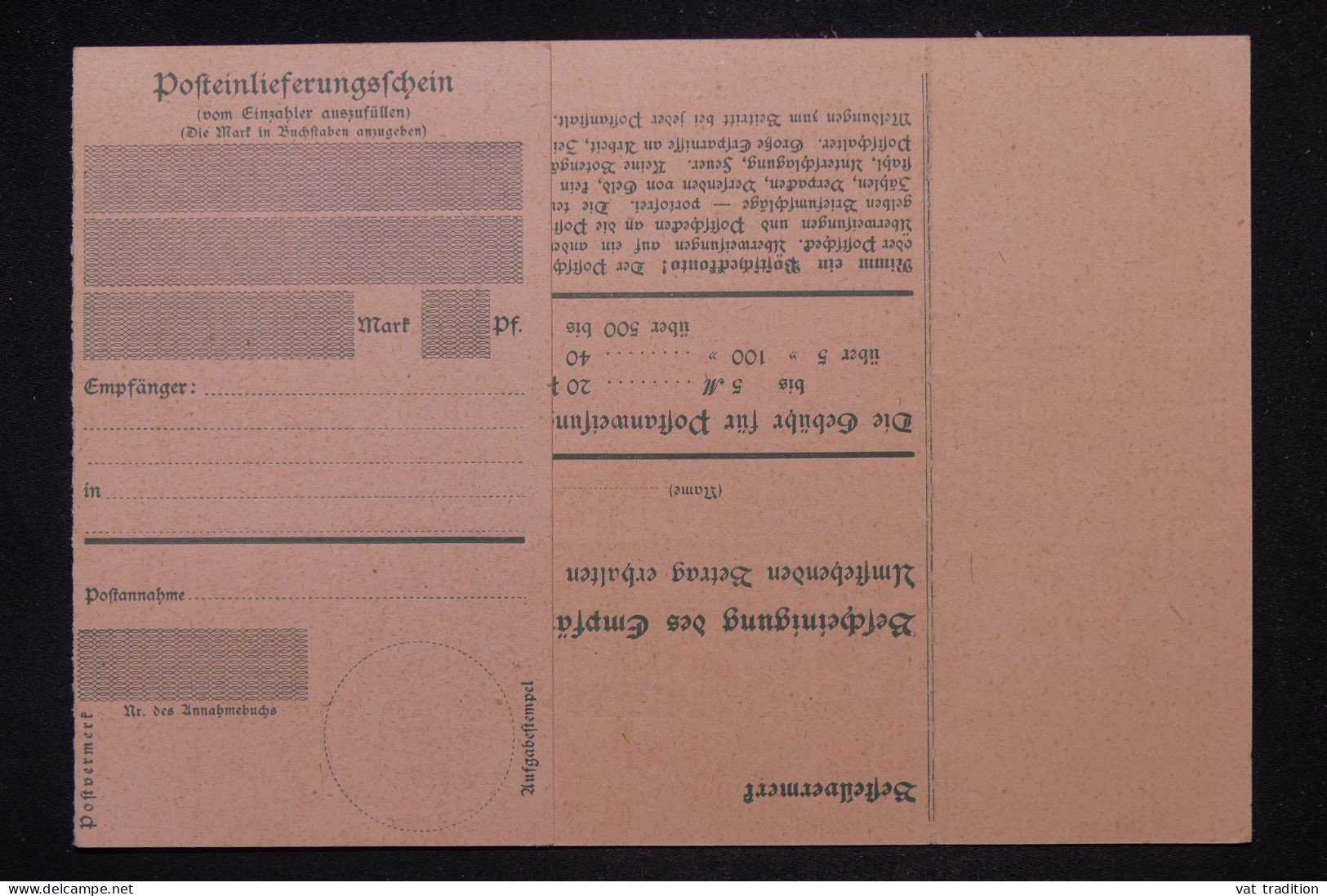 ALLEMAGNE - Entier Postal ( Mandat ) Non Circulé - L 149180 - Other & Unclassified