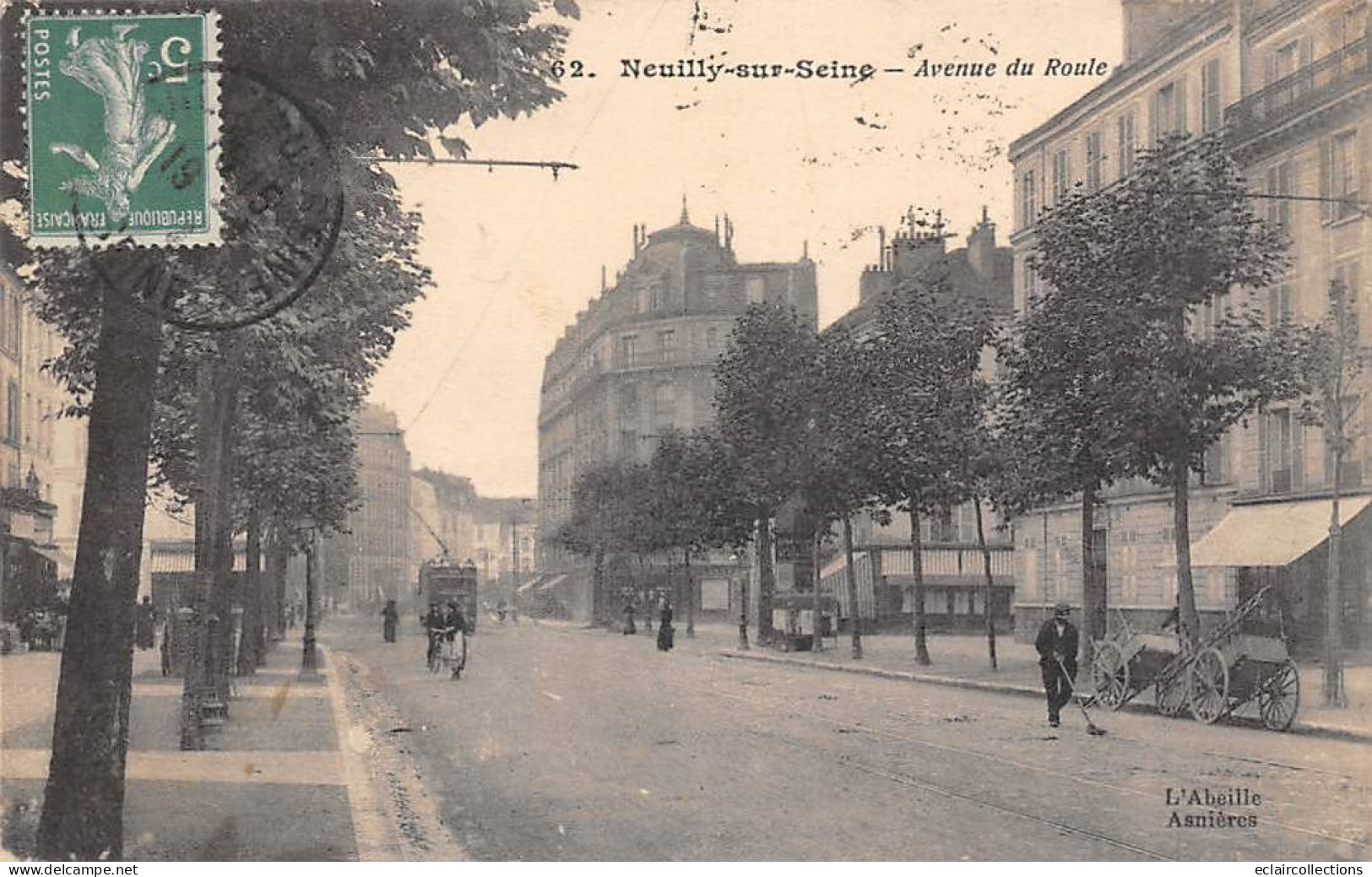 Neuilly Sur Seine        92        Avenue De Roule. Nettoyeur De Rails De Tramway   N° 62 (voir Scan) - Neuilly Sur Seine