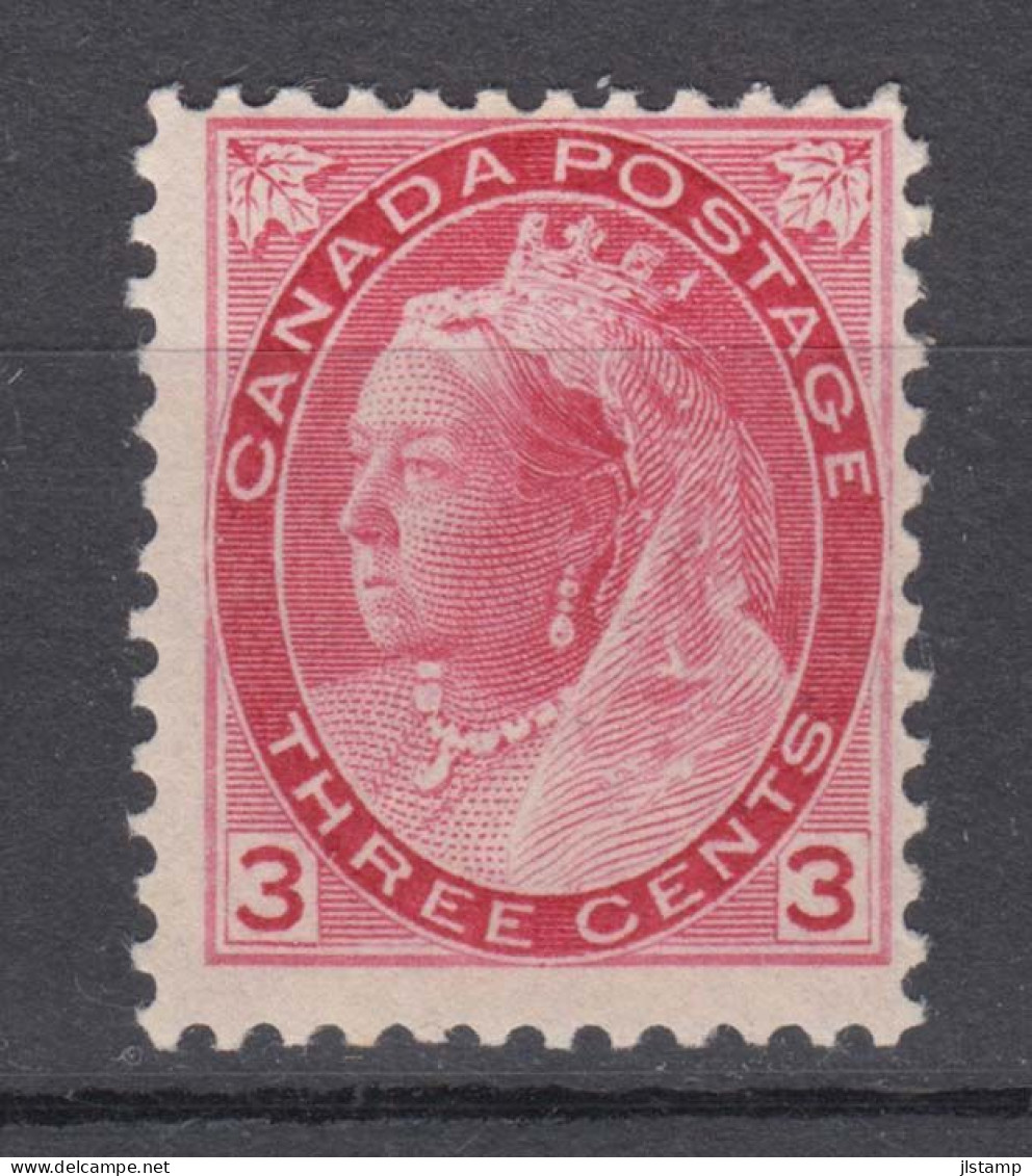 Canada 1898 Queen Victoria Stamp 3c,Scott#78,MLH,OG,VF,$90 - Unused Stamps