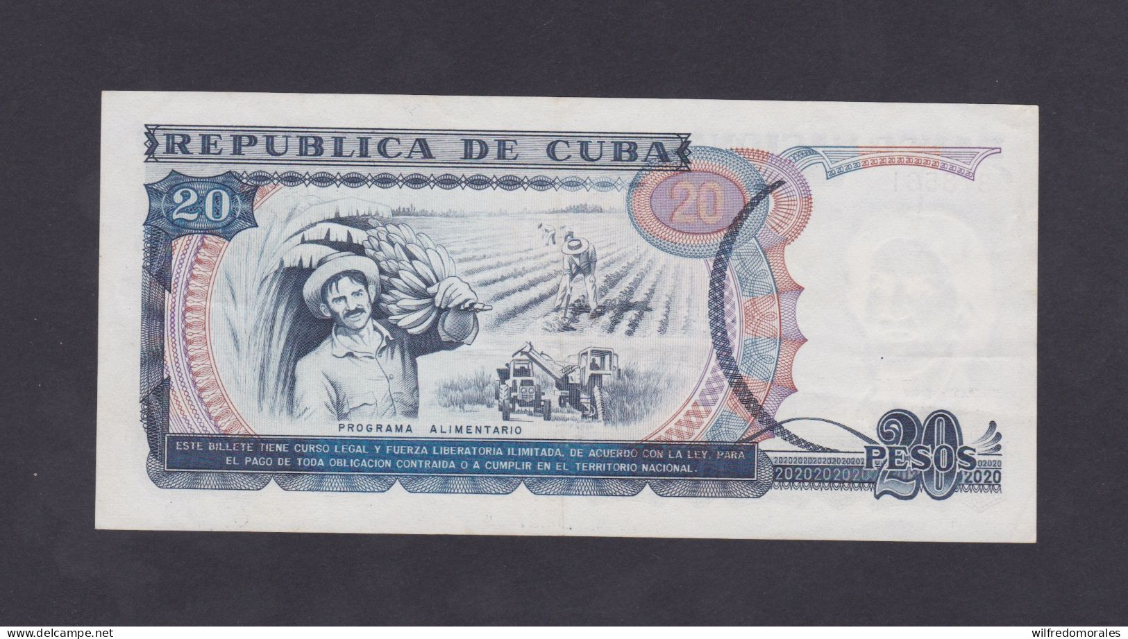 BILLETE CUBA 20 PESOS 1991 SC / UNC - Kuba