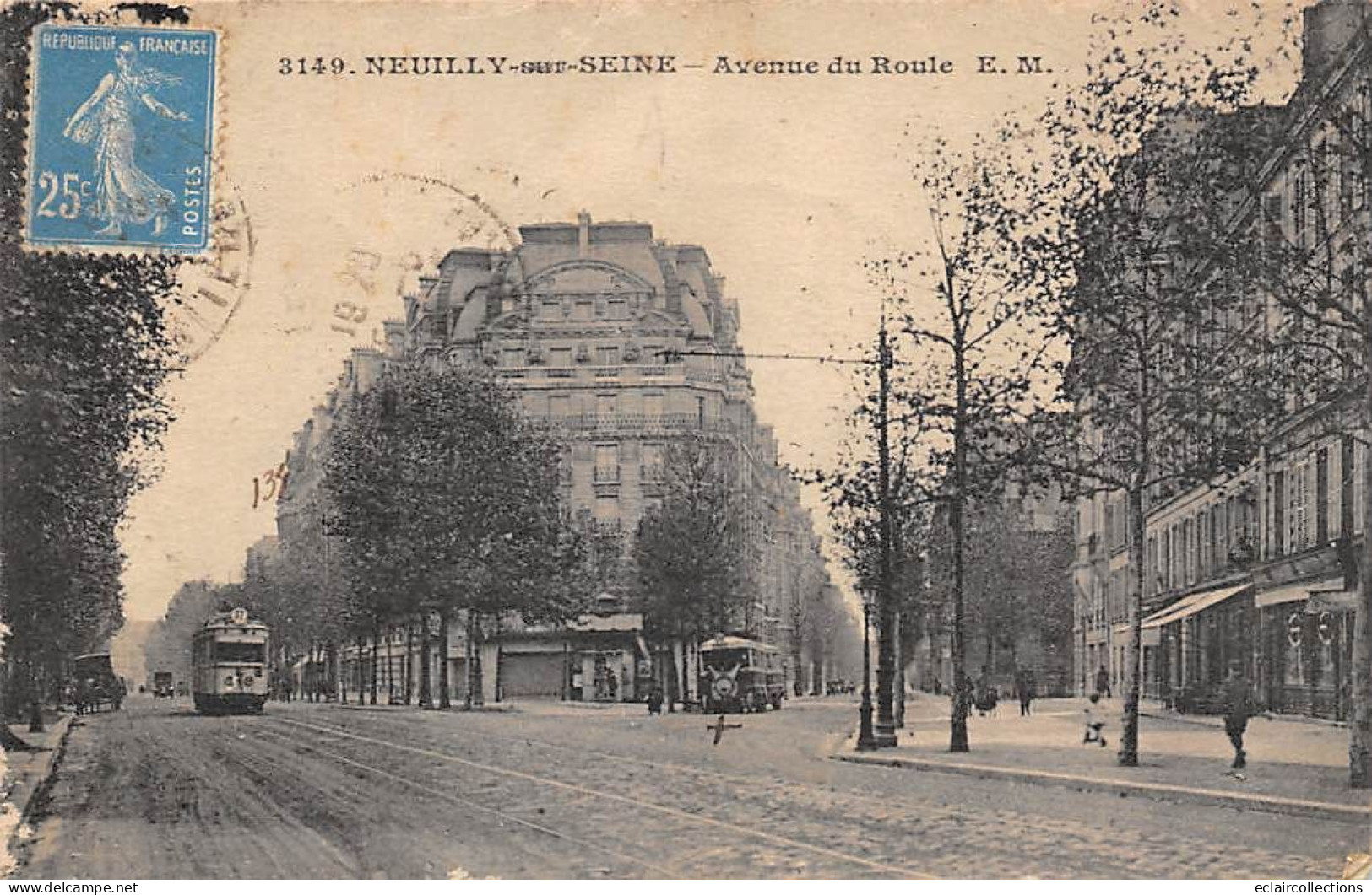 Neuilly Sur Seine        92        L'Avenue Du Roule.  Bus Et Tramway      N° 3149  (voir Scan) - Neuilly Sur Seine