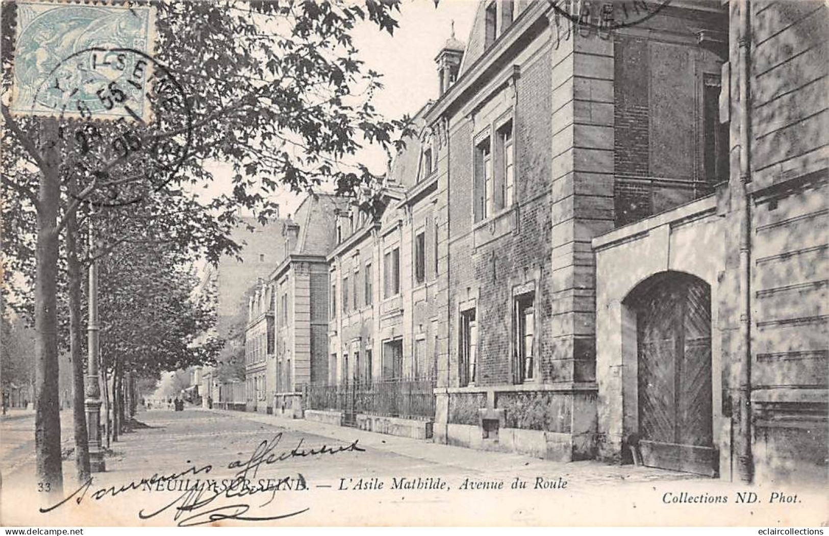 Neuilly Sur Seine        92        L'Avenue Du Roule.  Asile Mathilde     N° 33    (voir Scan) - Neuilly Sur Seine