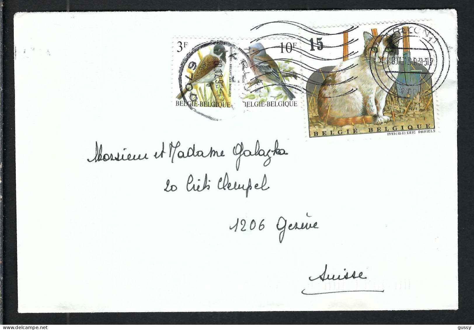 BELGIQUE Ca.1993: LSC De Arlon Pour Genève (Suisse) - Briefe U. Dokumente