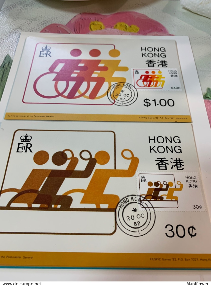 Hong Kong Stamp Olympic Games Table Tennis Wheelchair Basketball - Covers & Documents