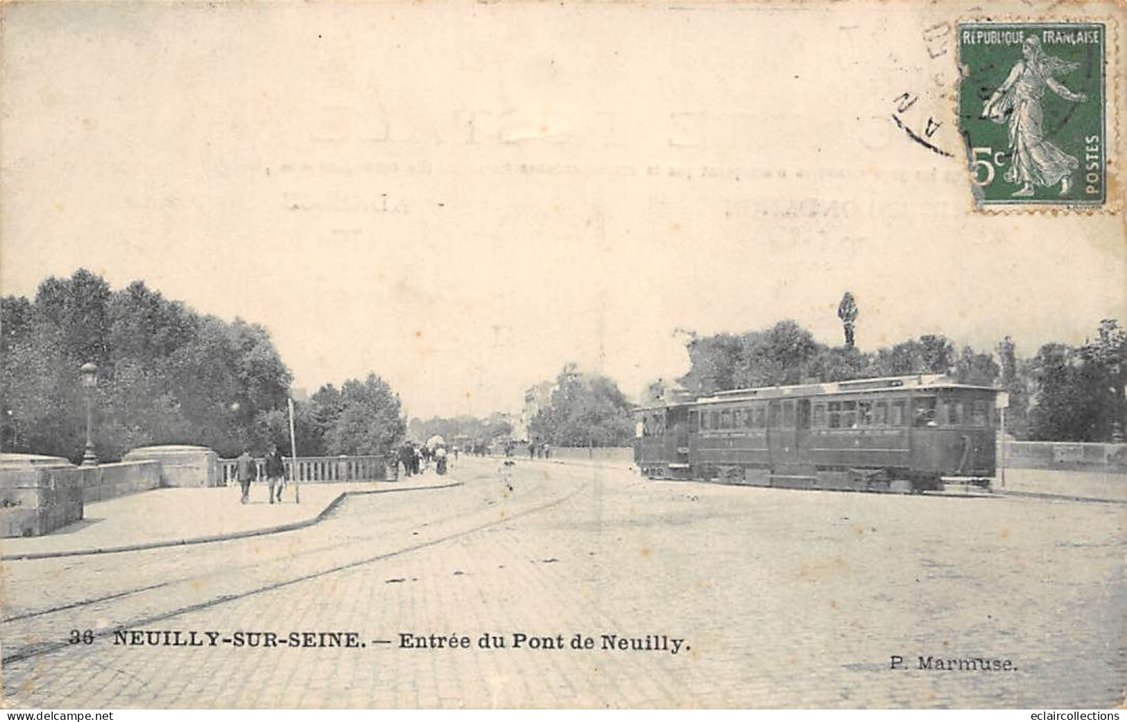 Neuilly Sur Seine        92        Entrée Du Pont De Neuilly. Train.    N° 36   (voir Scan) - Neuilly Sur Seine