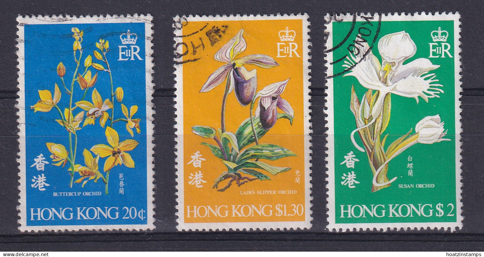 Hong Kong: 1977   Orchids   Used - Gebruikt