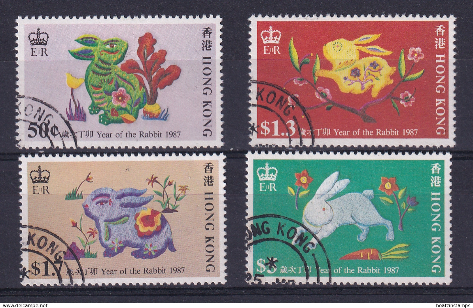 Hong Kong: 1987   Chinese New Year (Year Of The Rabbit)    Used  - Gebruikt