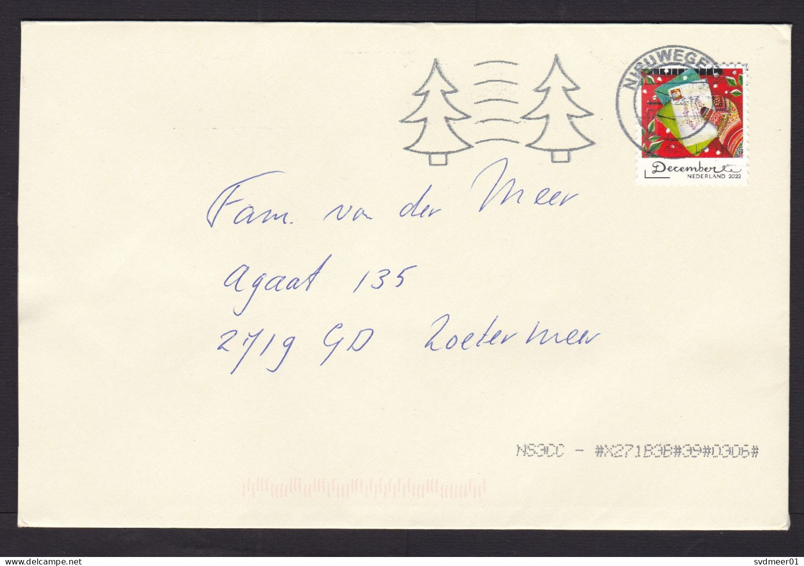 Netherlands: Cover, 2023, 1 Stamp, Letter Writing, Glove, Winter, Mail (traces Of Use) - Covers & Documents