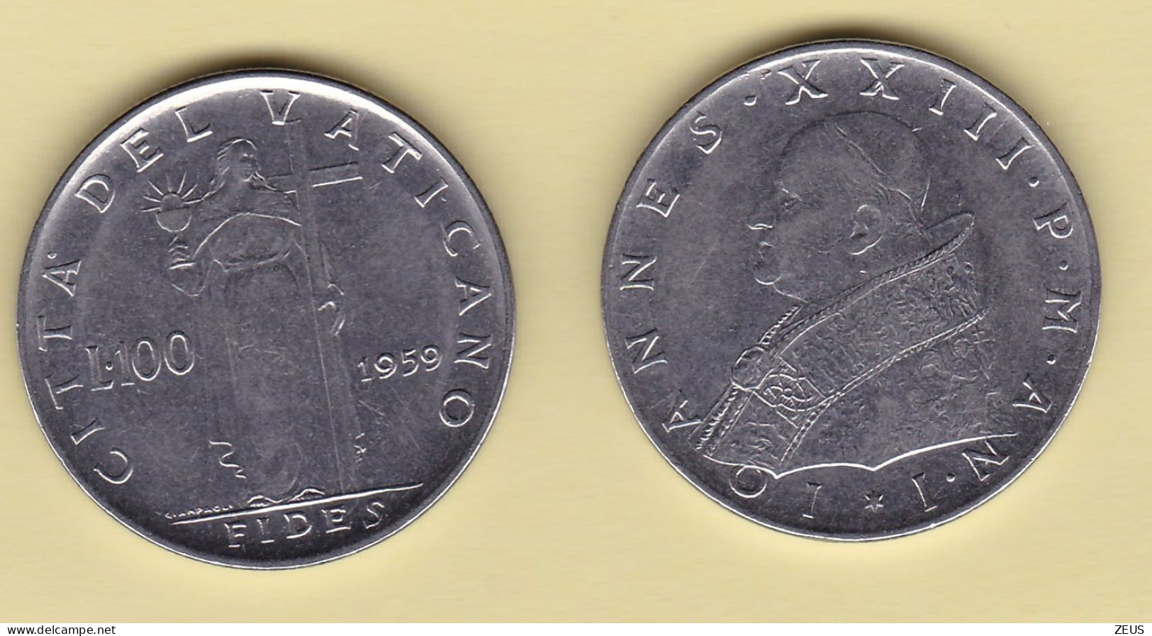 100 Lire 1959 VATICANO GIOVANNI XXIII - Vatican