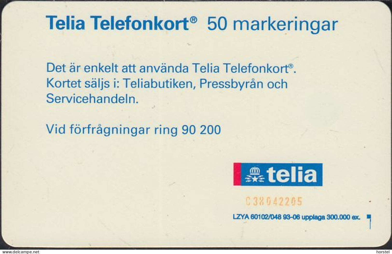 Schweden Chip 041 (60102/048) Woman On The Phone - SC7 - 50 Units - Red C38042205 - Zweden