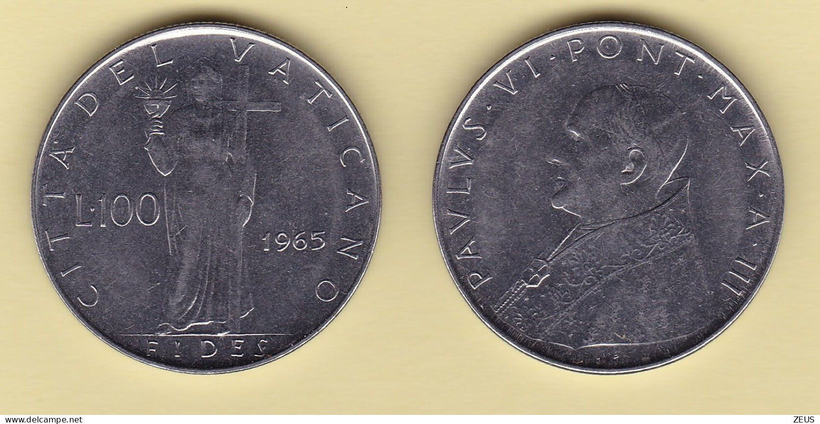 100 Lire 1965 VATICANO PAOLO VI - Vatican