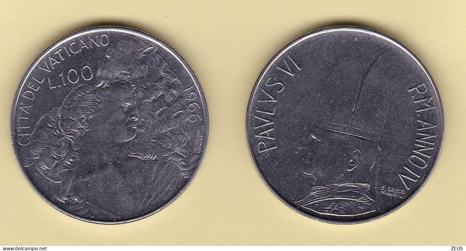100 Lire 1966 VATICANO PAOLO VI - Vatican