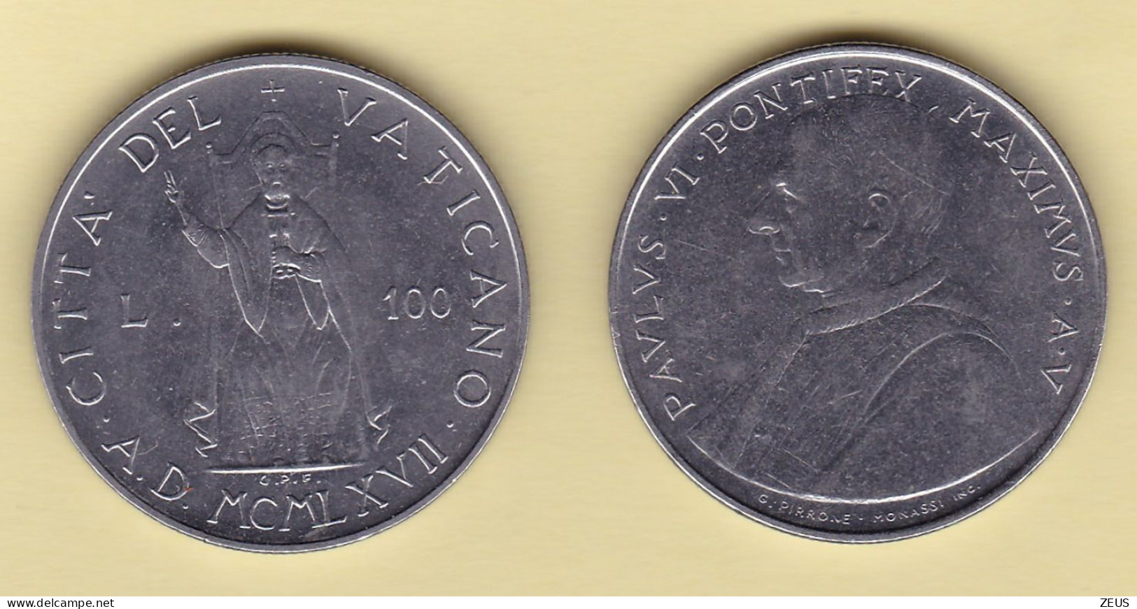 100 Lire 1967 VATICANO PAOLO VI - Vatican