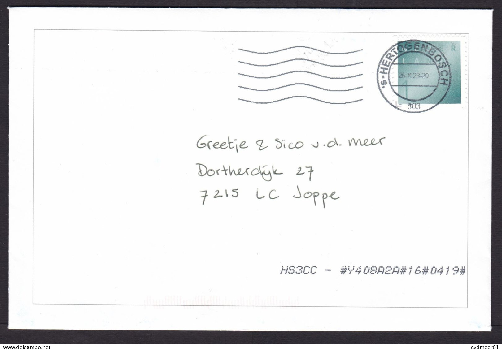 Netherlands: Mourning Cover, 2023, 1 Stamp (traces Of Use) - Cartas & Documentos