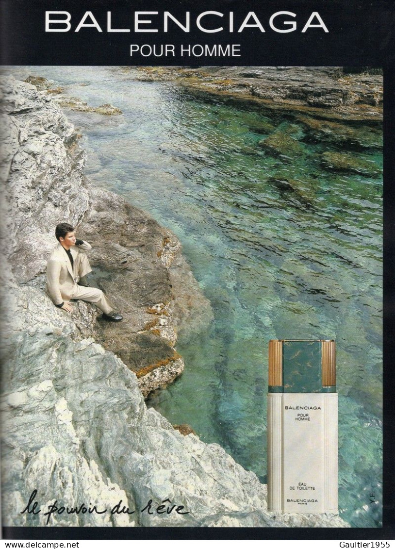 Publicité Papier - Advertising Paper - Pour Homme De Balenciaga - Werbung (Zeitschriften)